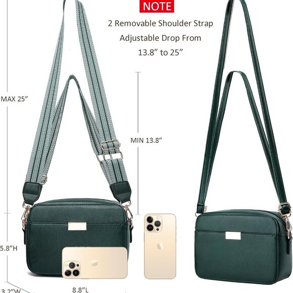 Small Crossbody Bags for Women Vegan Leather Purses Women's Shoulder Handbags Wa - Picture 2 of 7